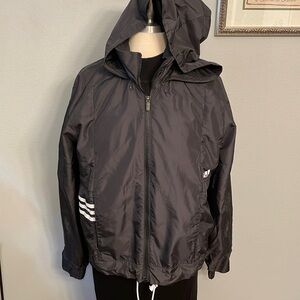 Adidas Windbreaker with hidden Hood, Drawstring Waist #CW2280 size Medium